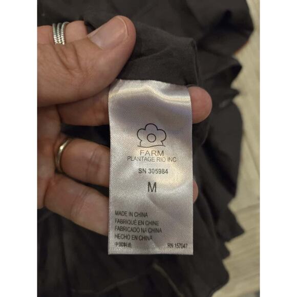 Farm Rio Women's Gray Cut-Out Maxi Dress Size M Party Cocktail - Picture 8 of 8